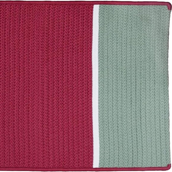 Colonial Mills Happy Elf Stripe Doormat Red Lace 20"x30" New $135 Made in U.S. - Picture 4 of 4